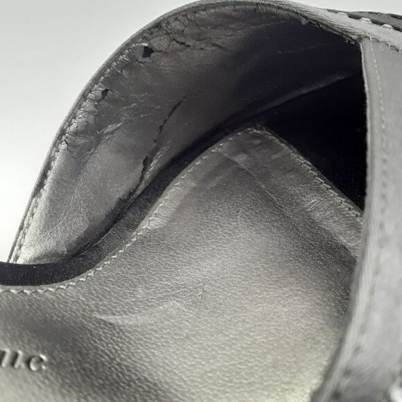 Adrianna Papell  Boutigue Gambit Black Satin Heeled Shoes Size 6M - Picture 10 of 10